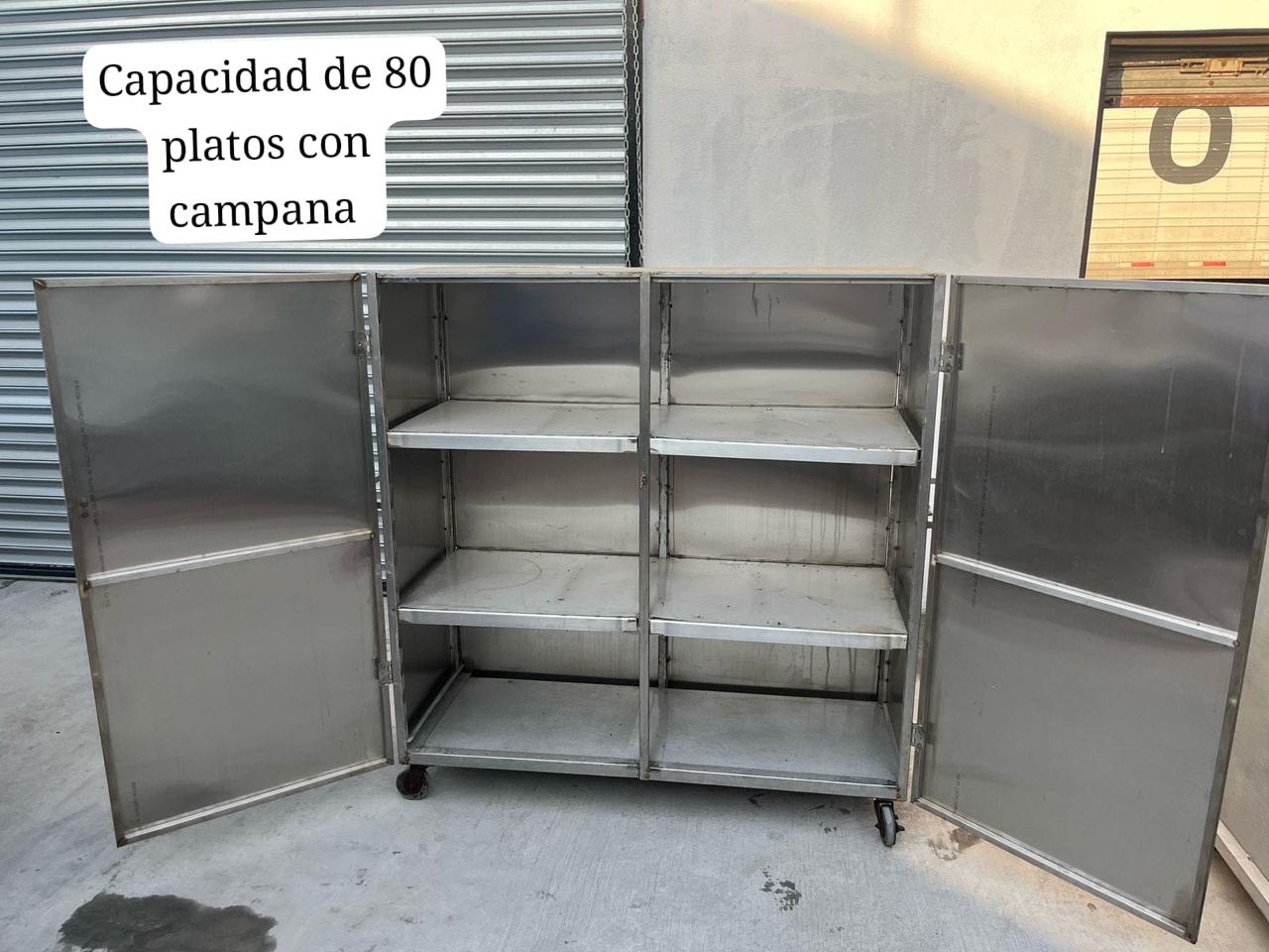 Calentón Móvil para 80 Platos con Campana